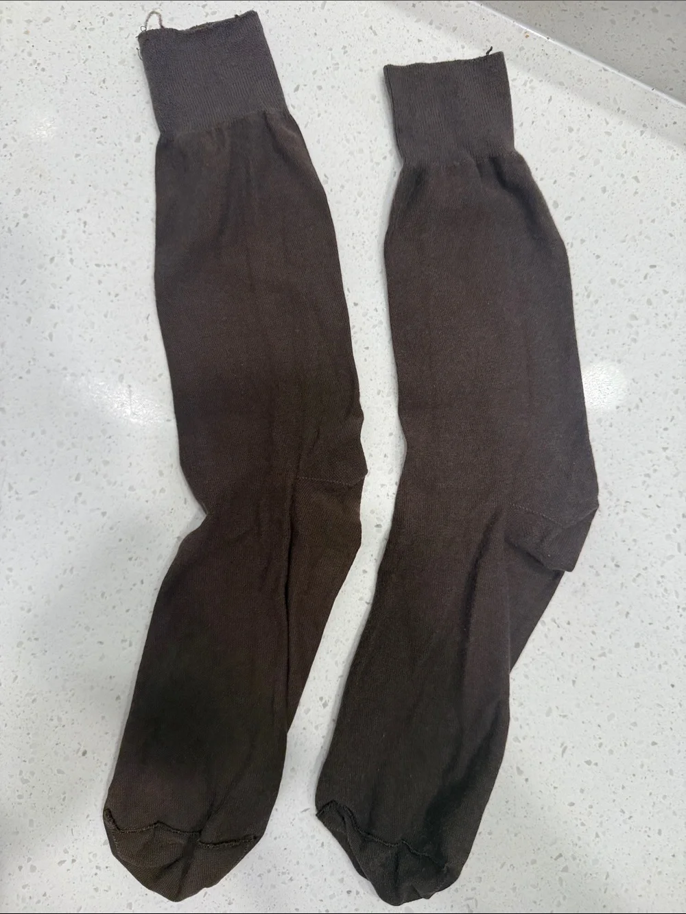 Men's Brown Ribbed Dress Socks - Classic Comfort
